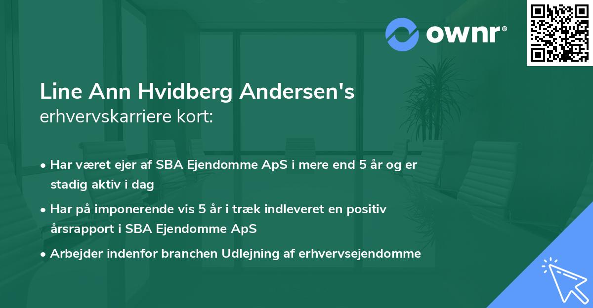 Line Ann Hvidberg Andersen's erhvervskarriere kort