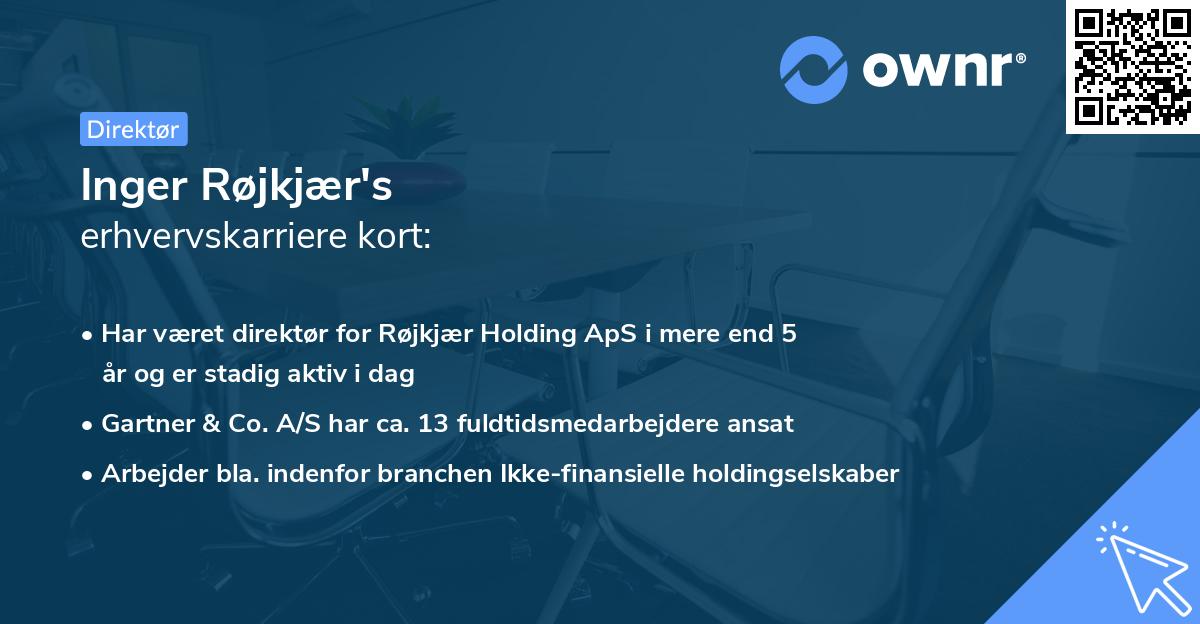 Inger Røjkjær's erhvervskarriere kort