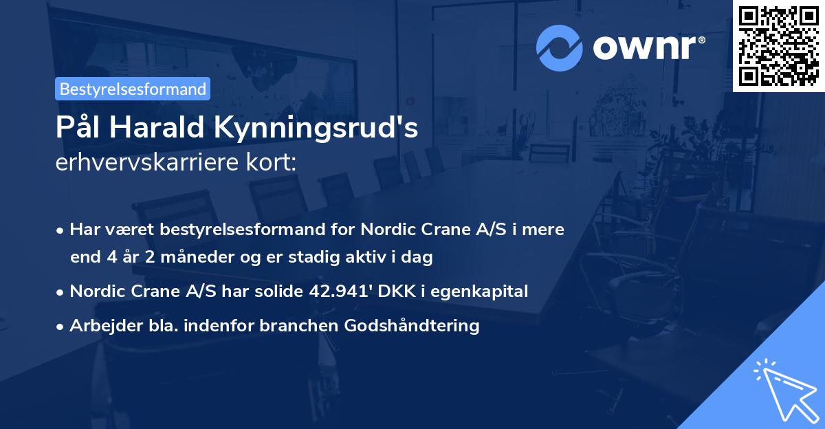 Pål Harald Kynningsrud's erhvervskarriere kort