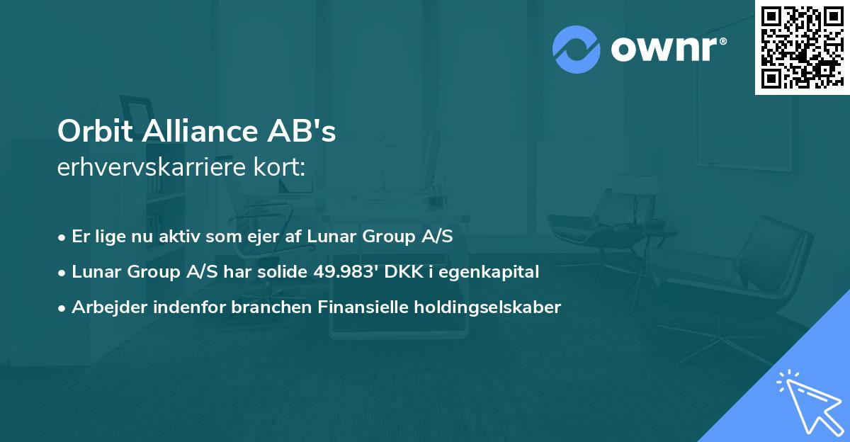 Orbit Alliance AB's erhvervskarriere kort