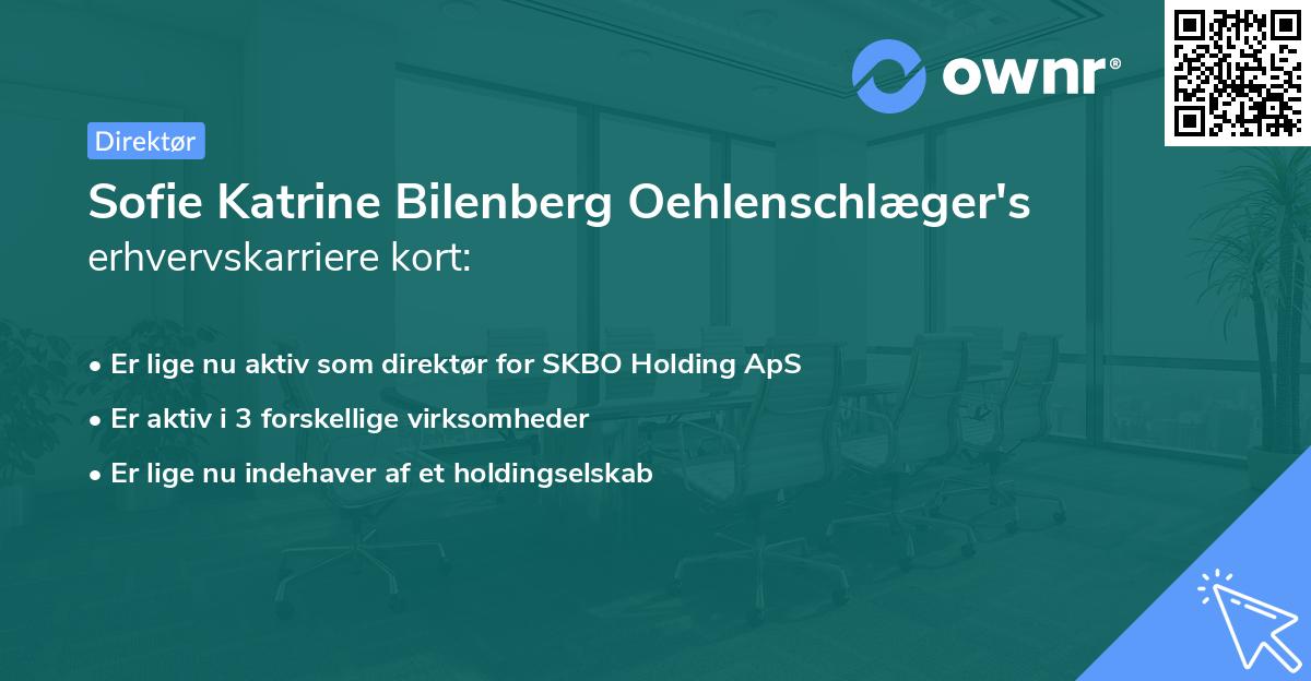 Sofie Katrine Bilenberg Oehlenschlæger's erhvervskarriere kort