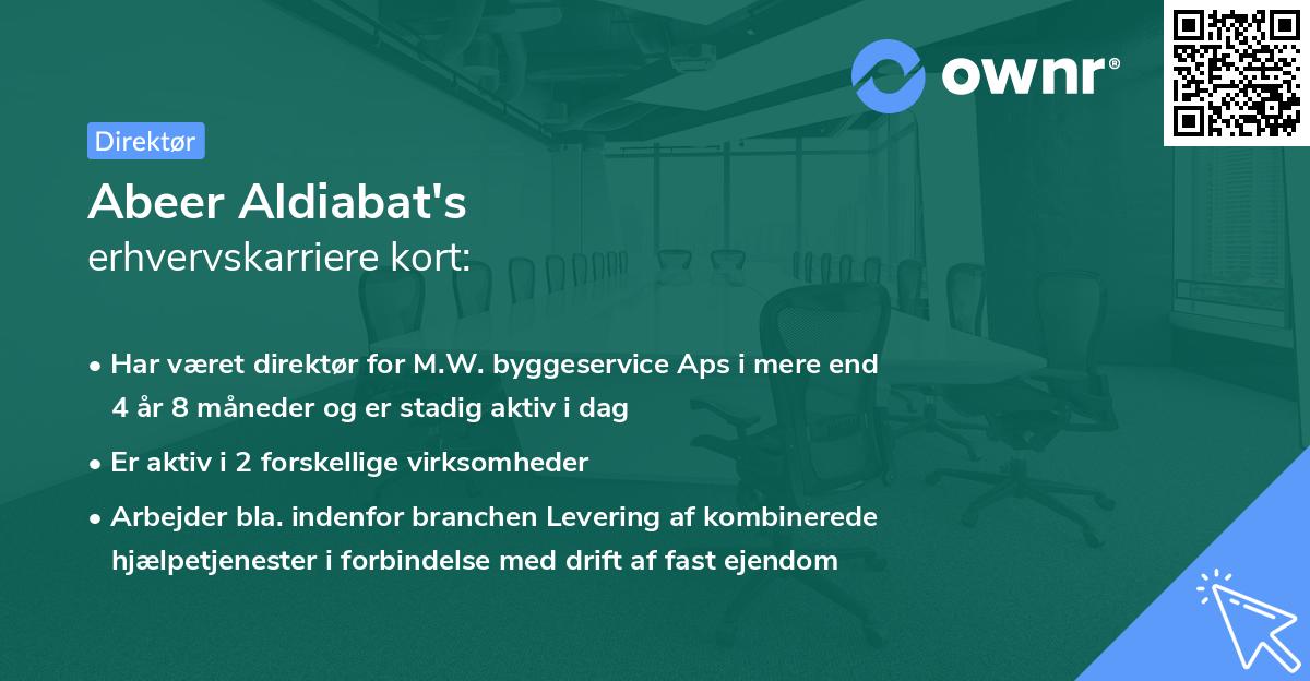 Abeer Aldiabat's erhvervskarriere kort