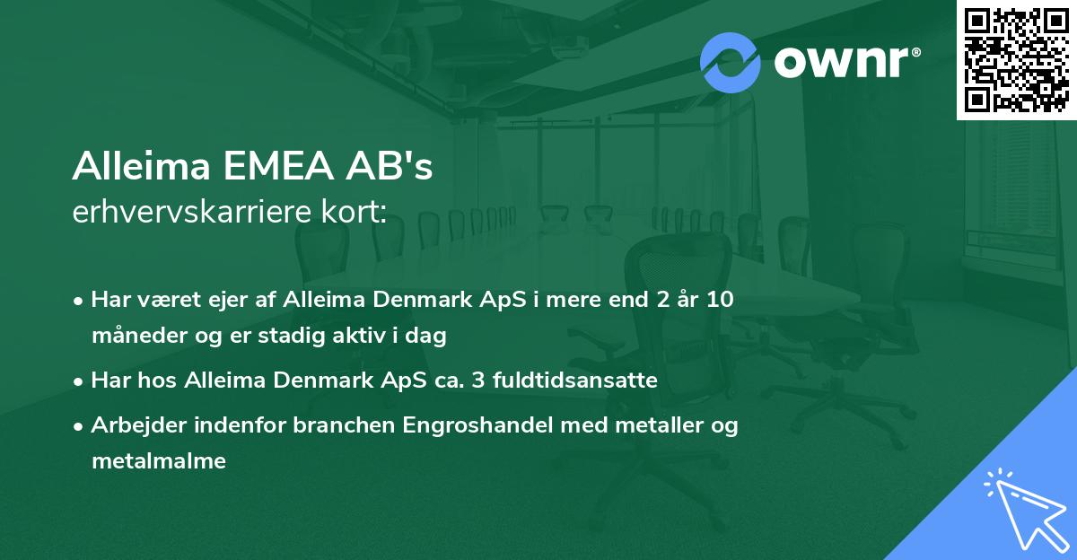 Alleima EMEA AB's erhvervskarriere kort