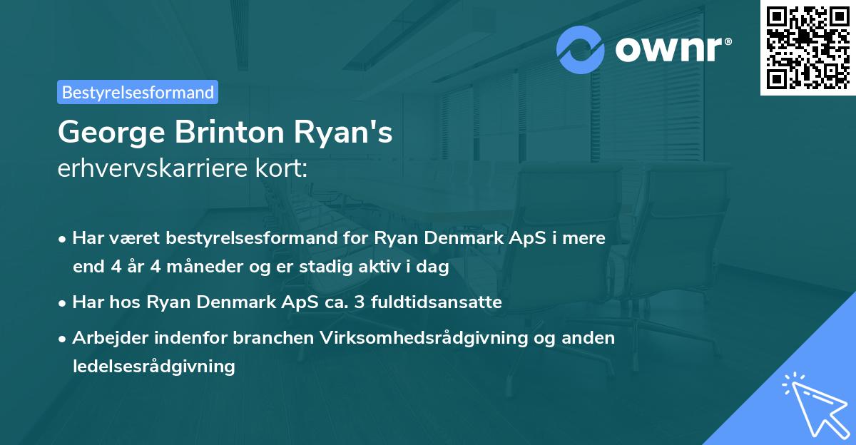 George Brinton Ryan's erhvervskarriere kort
