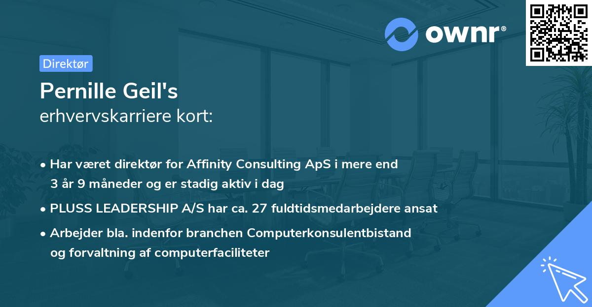 Pernille Geil's erhvervskarriere kort