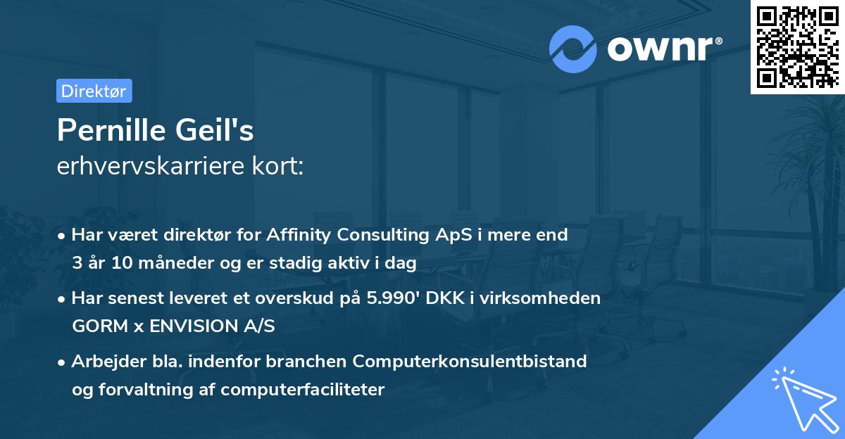 Pernille Geil's erhvervskarriere kort