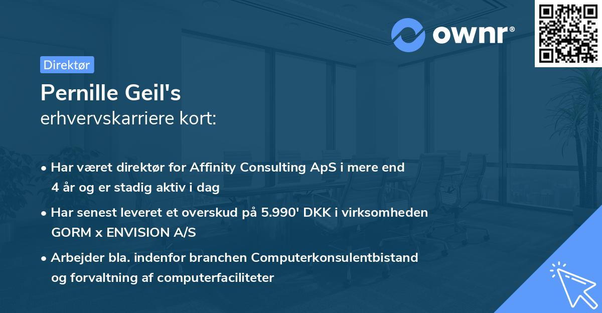 Pernille Geil's erhvervskarriere kort