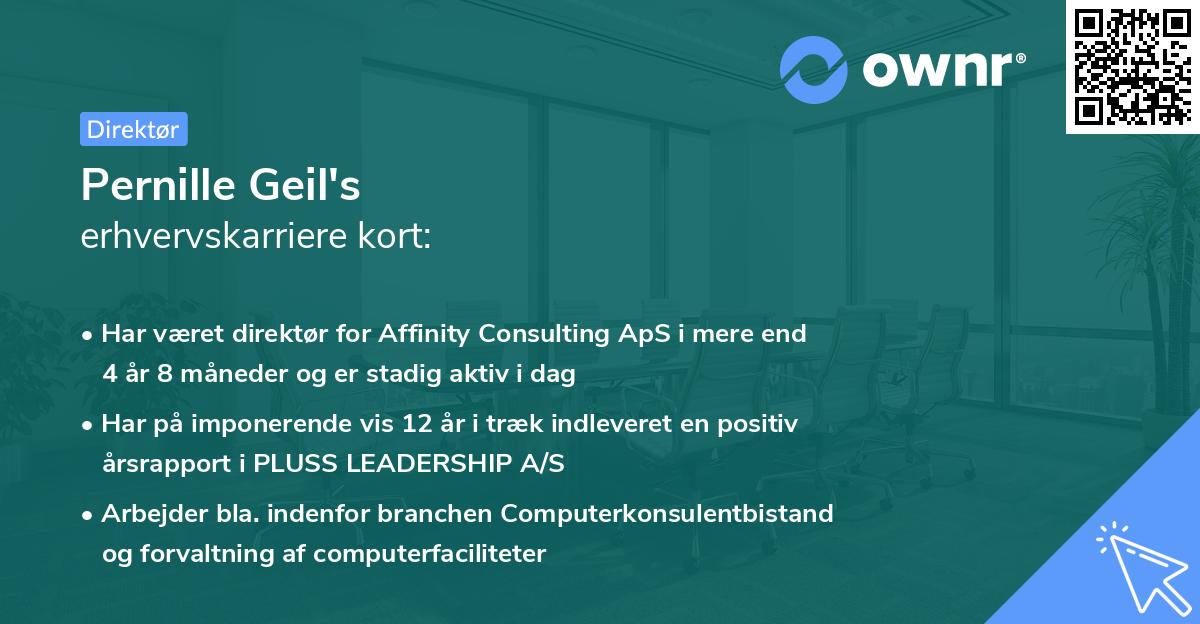 Pernille Geil's erhvervskarriere kort