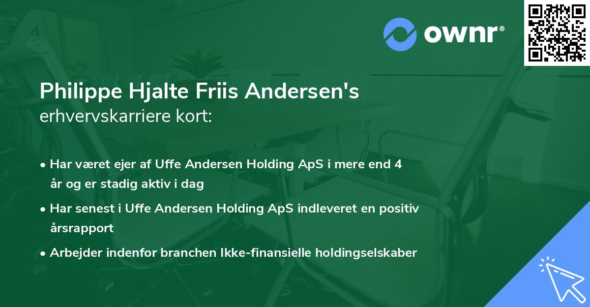 Philippe Hjalte Friis Andersen's erhvervskarriere kort