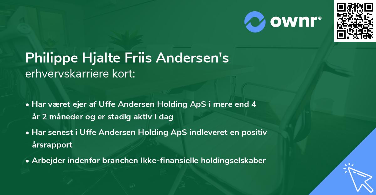 Philippe Hjalte Friis Andersen's erhvervskarriere kort