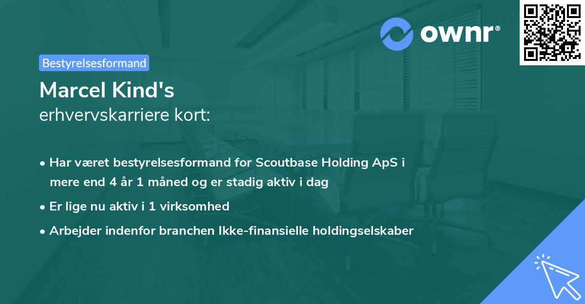 Marcel Kind's erhvervskarriere kort