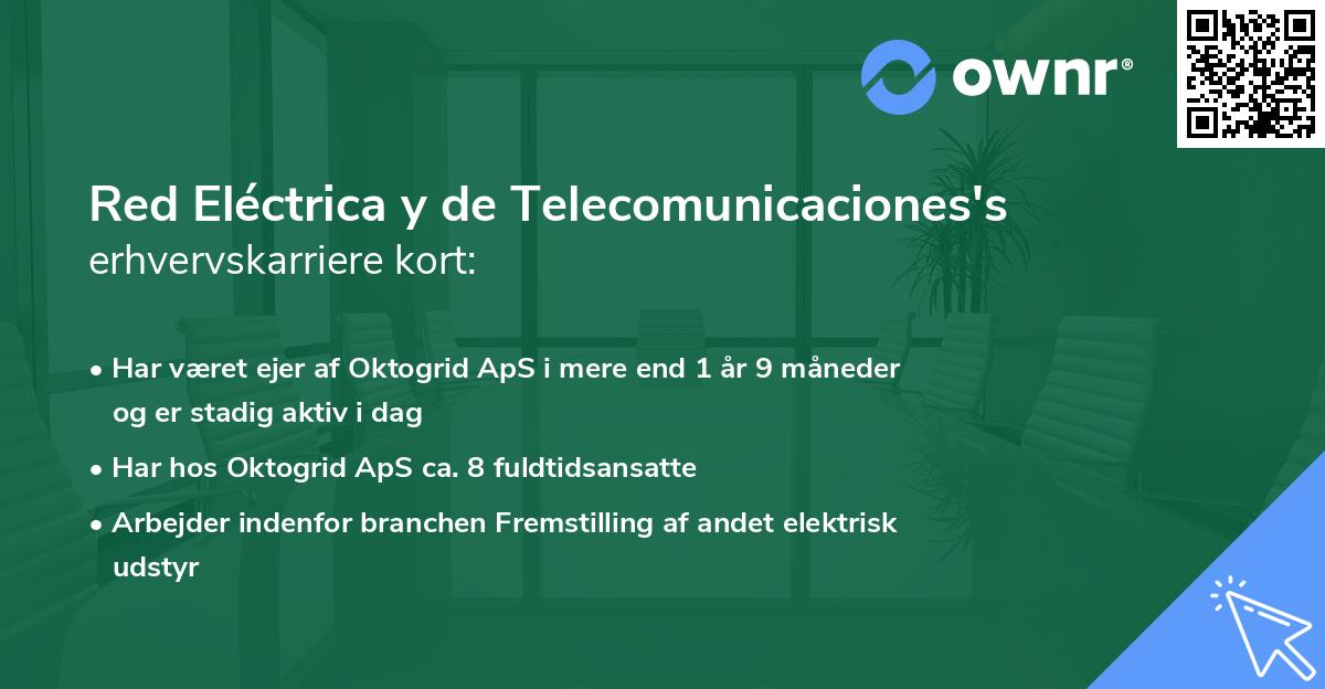 Red Eléctrica y de Telecomunicaciones's erhvervskarriere kort