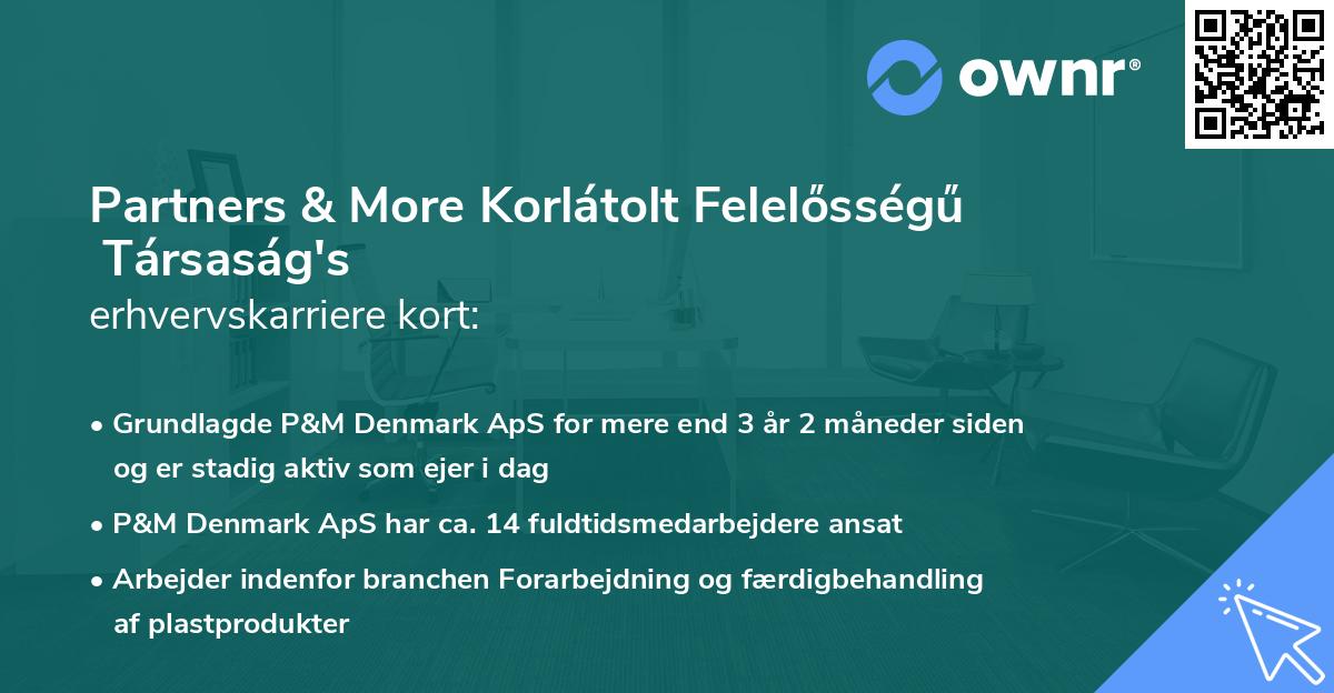 Partners & More Korlátolt Felelősségű  Társaság's erhvervskarriere kort