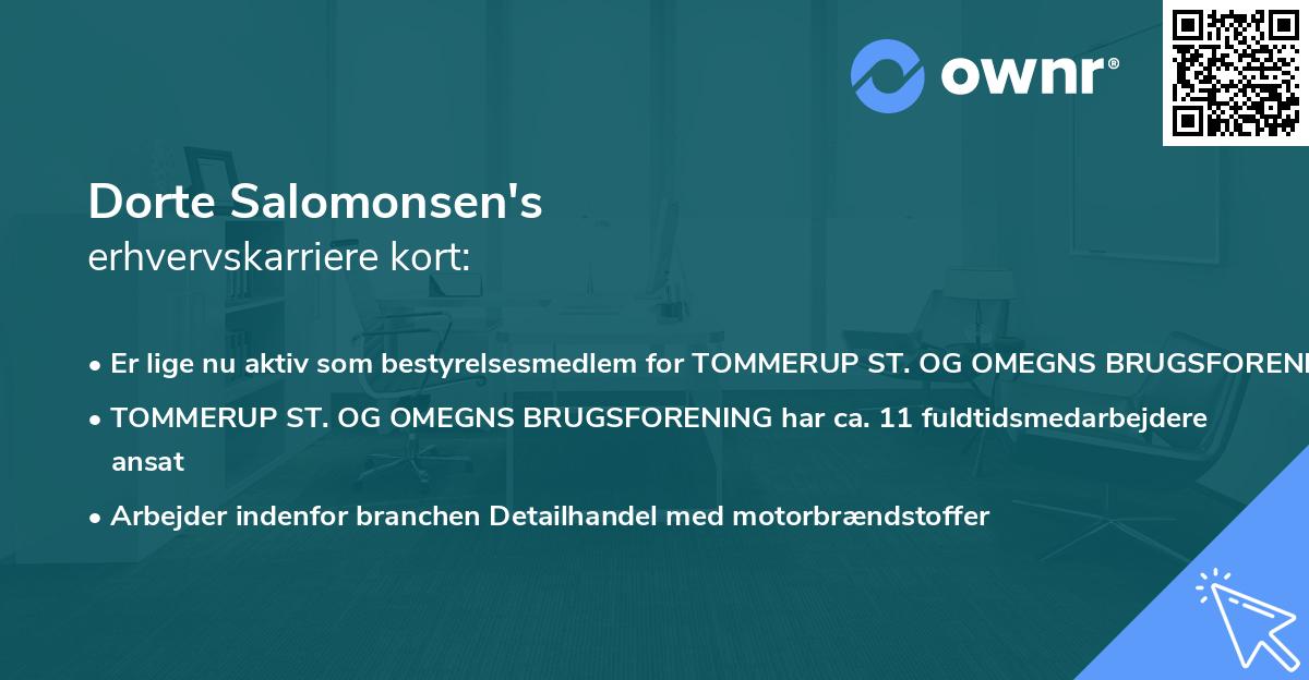 Dorte Salomonsen's erhvervskarriere kort