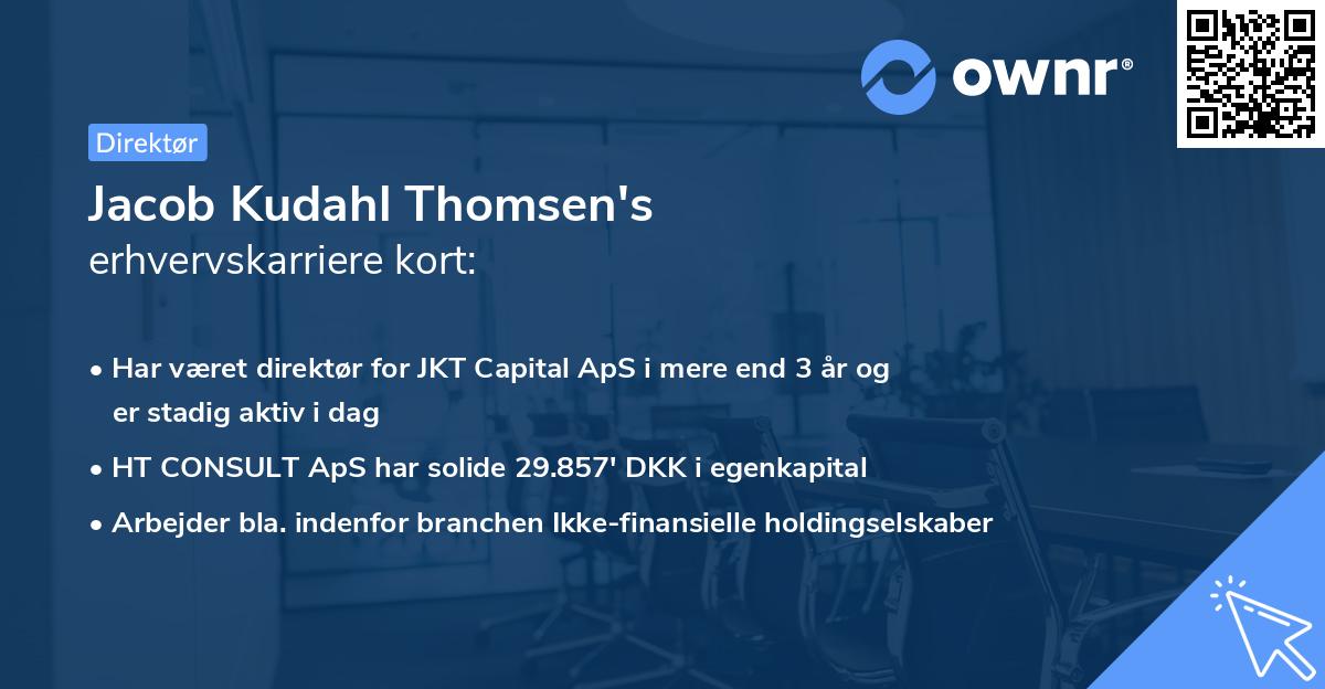 Jacob Kudahl Thomsen's erhvervskarriere kort