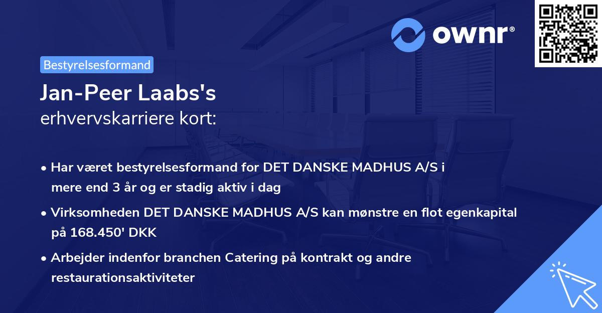 Jan-Peer Laabs's erhvervskarriere kort
