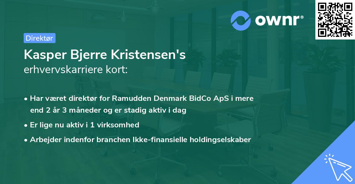 Kasper Bjerre Kristensen's erhvervskarriere kort