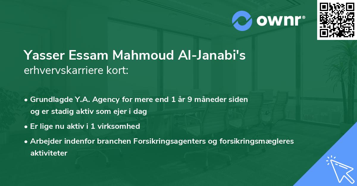 Yasser Essam Mahmoud Al-Janabi's erhvervskarriere kort