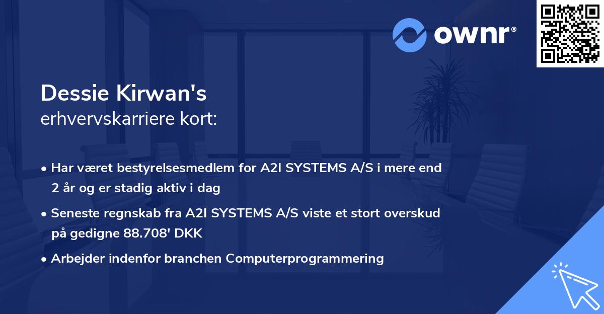 Dessie Kirwan's erhvervskarriere kort