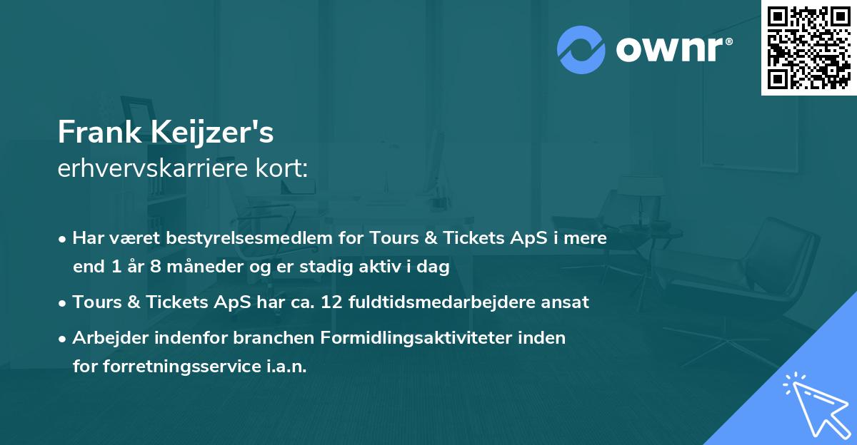 Frank Keijzer's erhvervskarriere kort