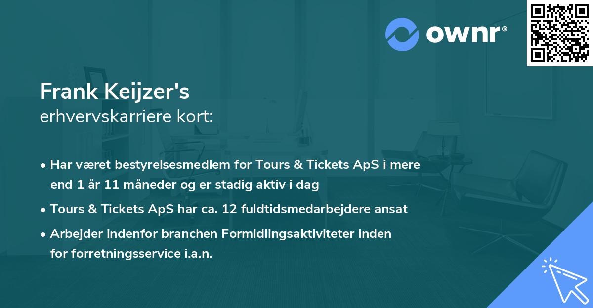 Frank Keijzer's erhvervskarriere kort
