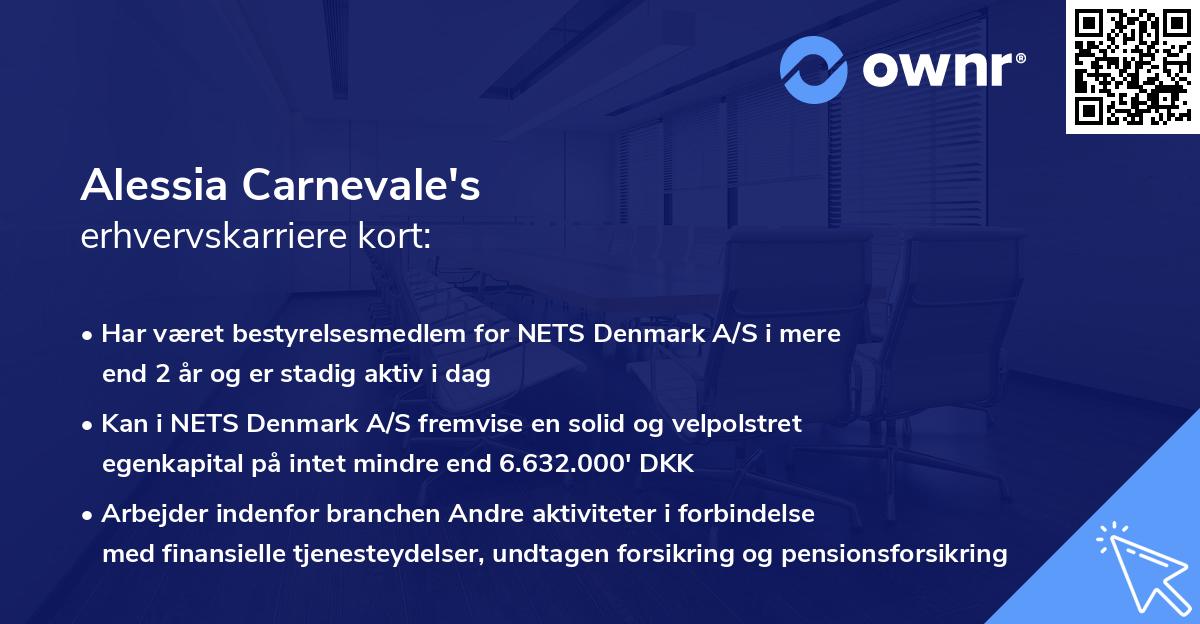 Alessia Carnevale's erhvervskarriere kort