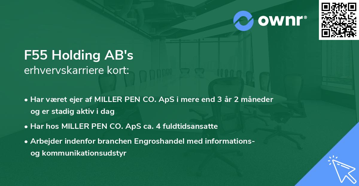 F55 Holding AB's erhvervskarriere kort