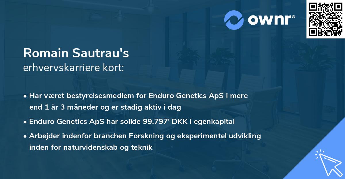 Romain Sautrau's erhvervskarriere kort