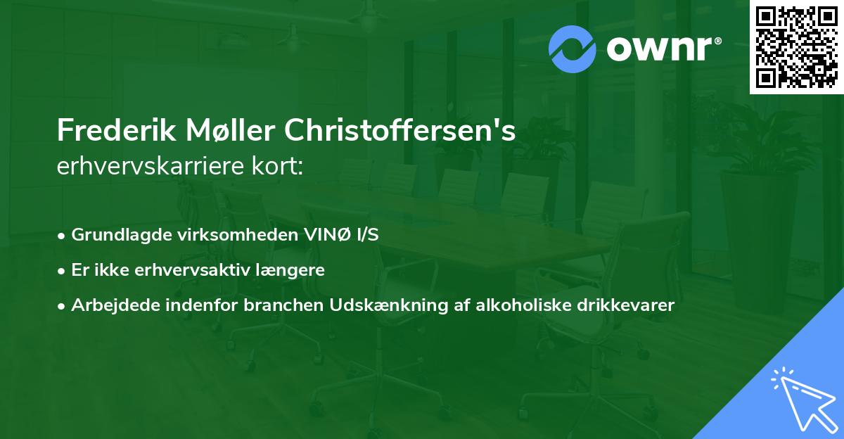 Frederik Møller Christoffersen's erhvervskarriere kort