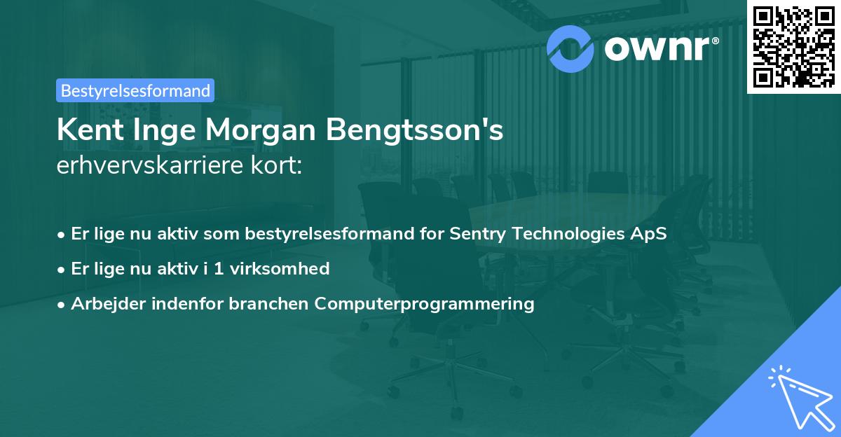 Kent Inge Morgan Bengtsson's erhvervskarriere kort