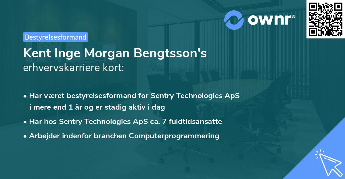 Kent Inge Morgan Bengtsson's erhvervskarriere kort