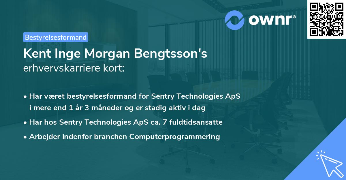 Kent Inge Morgan Bengtsson's erhvervskarriere kort