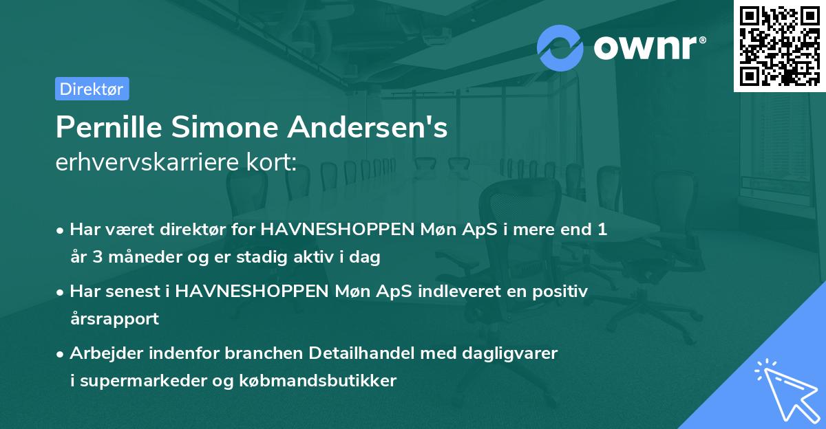 Pernille Simone Andersen's erhvervskarriere kort