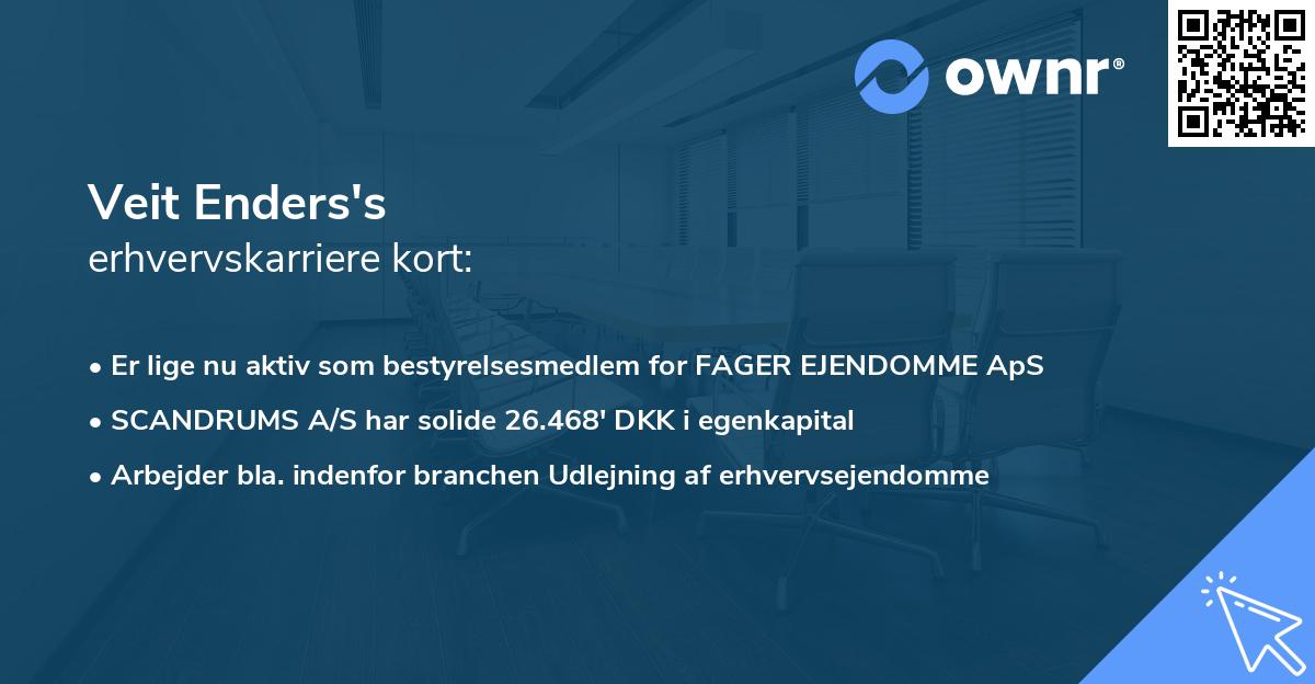 Veit Enders's erhvervskarriere kort