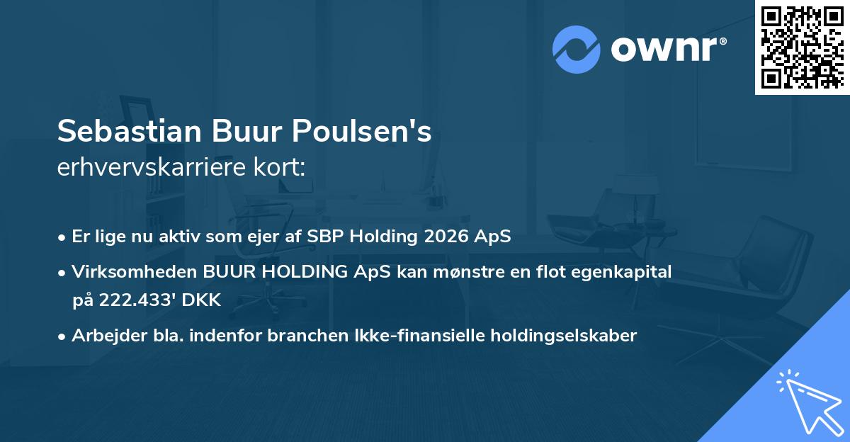 Sebastian Buur Poulsen's erhvervskarriere kort