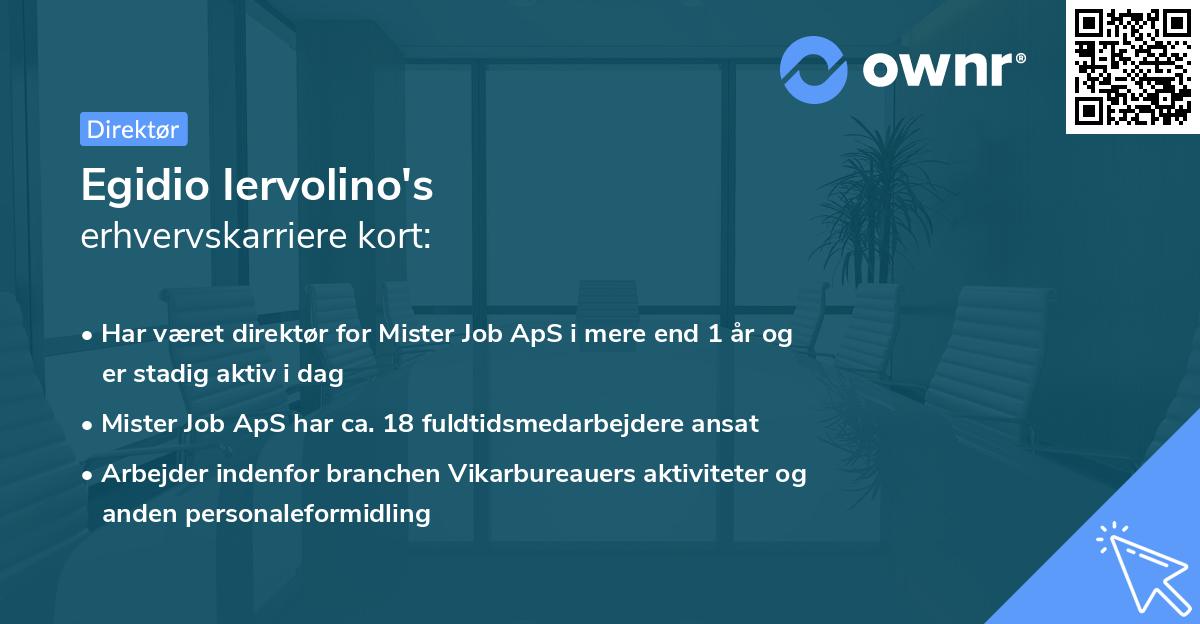 Egidio Iervolino's erhvervskarriere kort