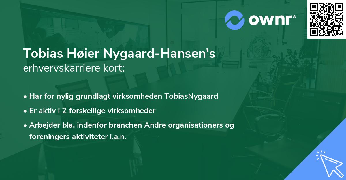 Tobias Høier Nygaard-Hansen's erhvervskarriere kort