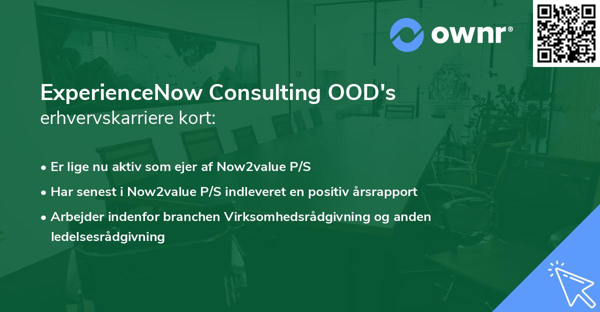 ExperienceNow Consulting OOD's erhvervskarriere kort