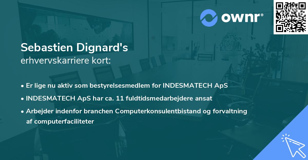 Sebastien Dignard's erhvervskarriere kort