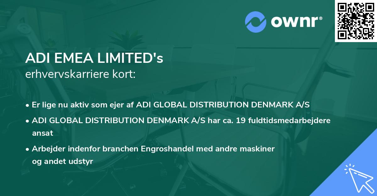 ADI EMEA LIMITED's erhvervskarriere kort