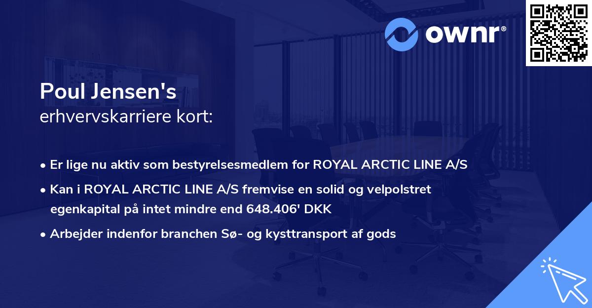 Poul Jensen's erhvervskarriere kort