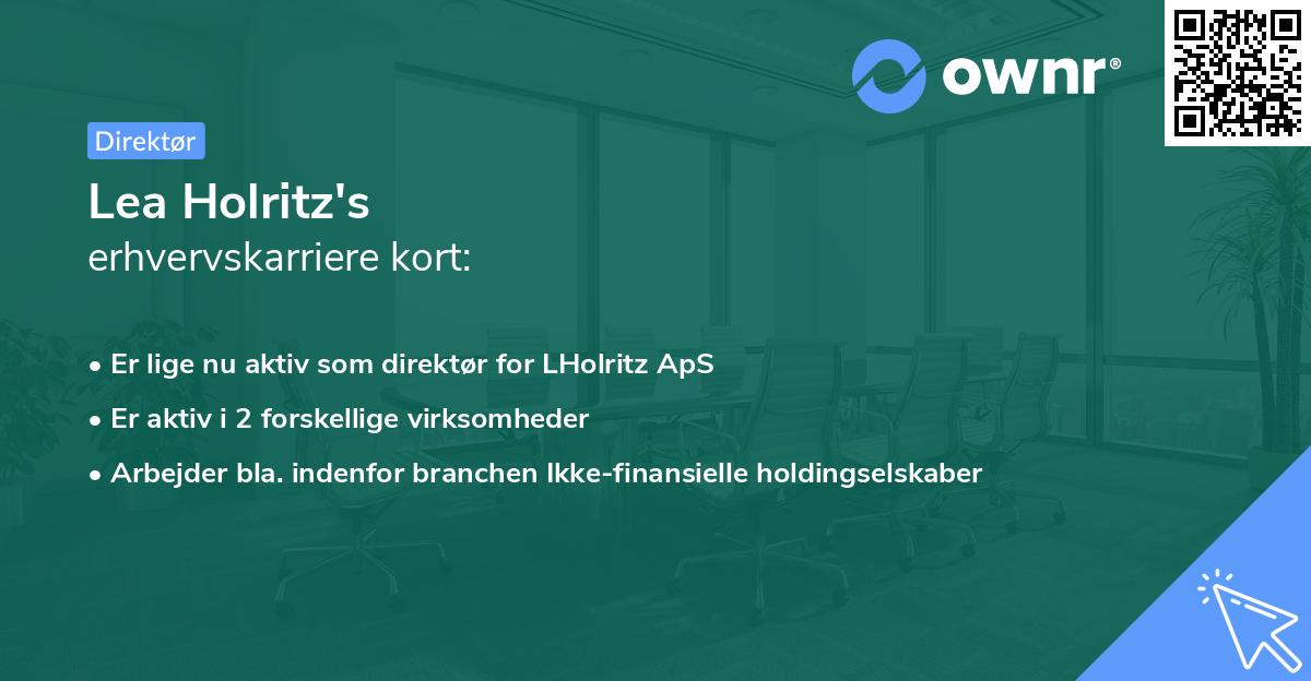 Lea Holritz's erhvervskarriere kort