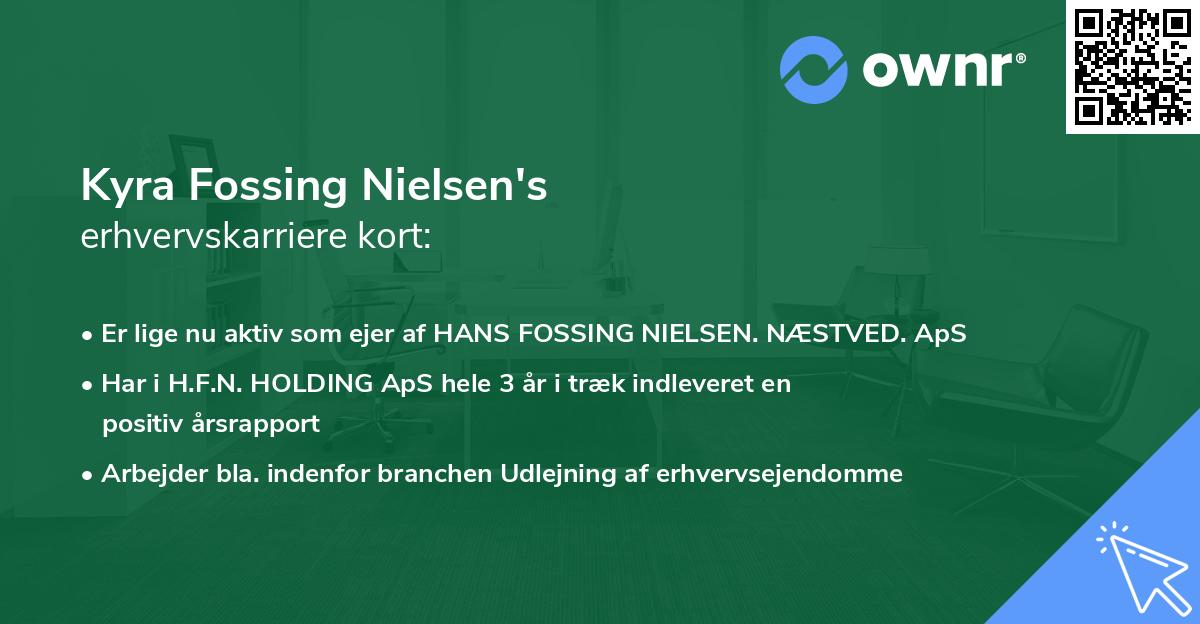 Kyra Fossing Nielsen's erhvervskarriere kort