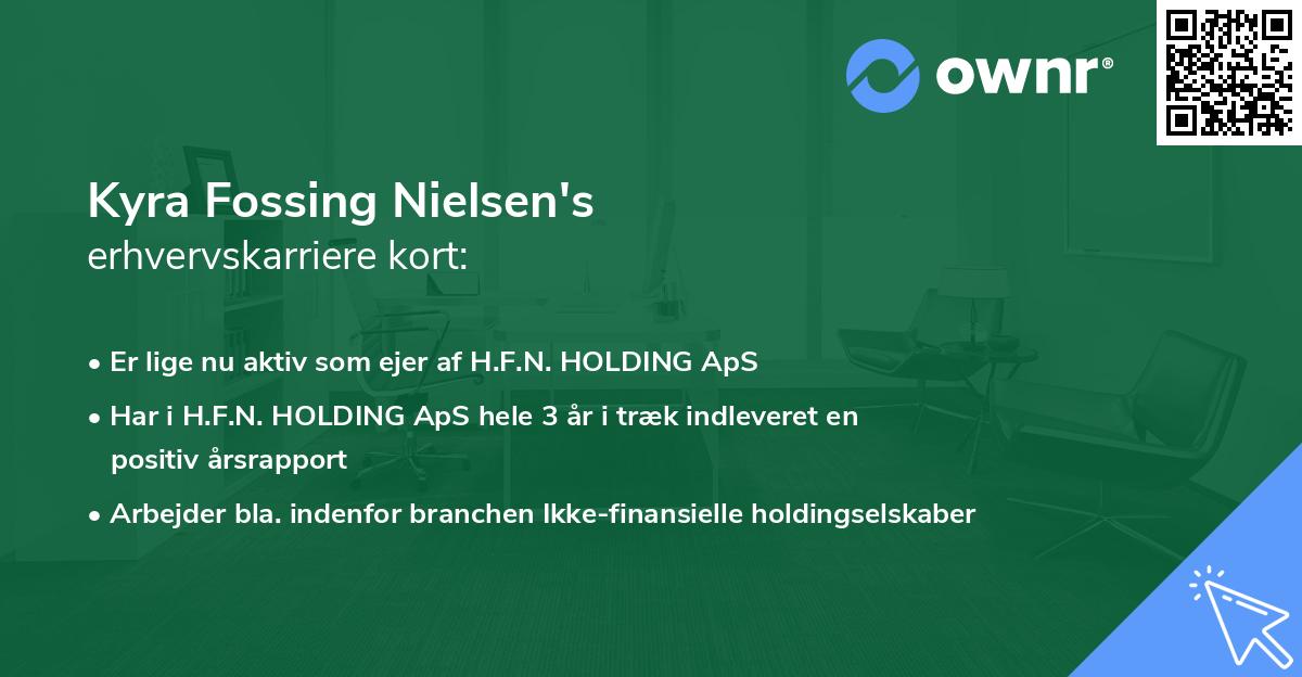 Kyra Fossing Nielsen's erhvervskarriere kort