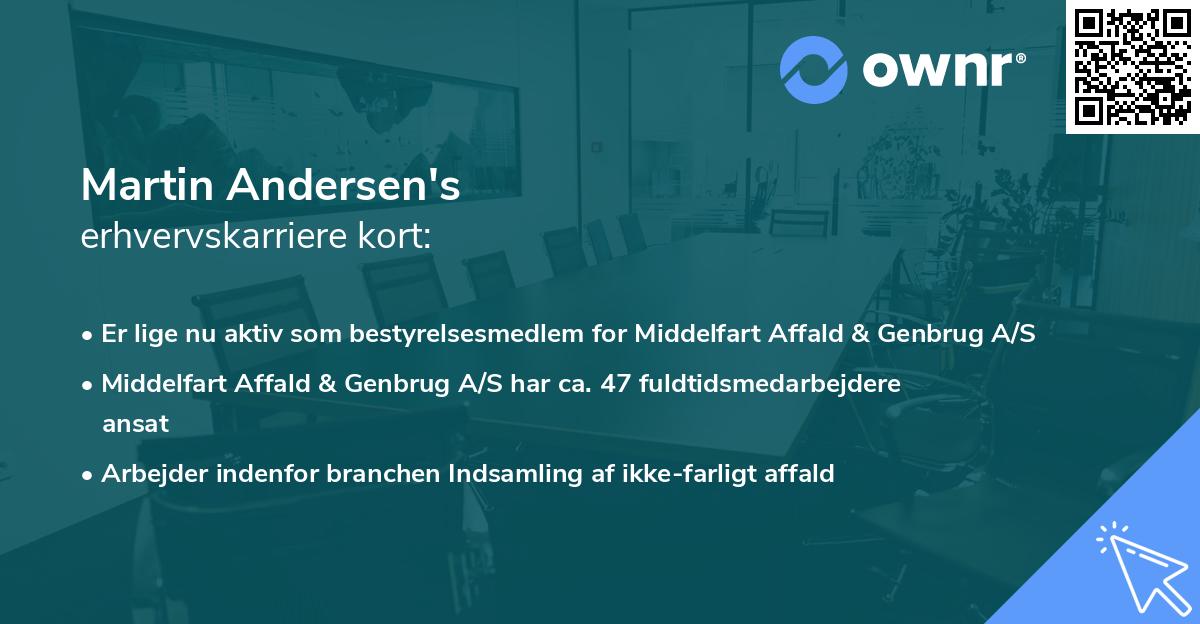 Martin Andersen's erhvervskarriere kort