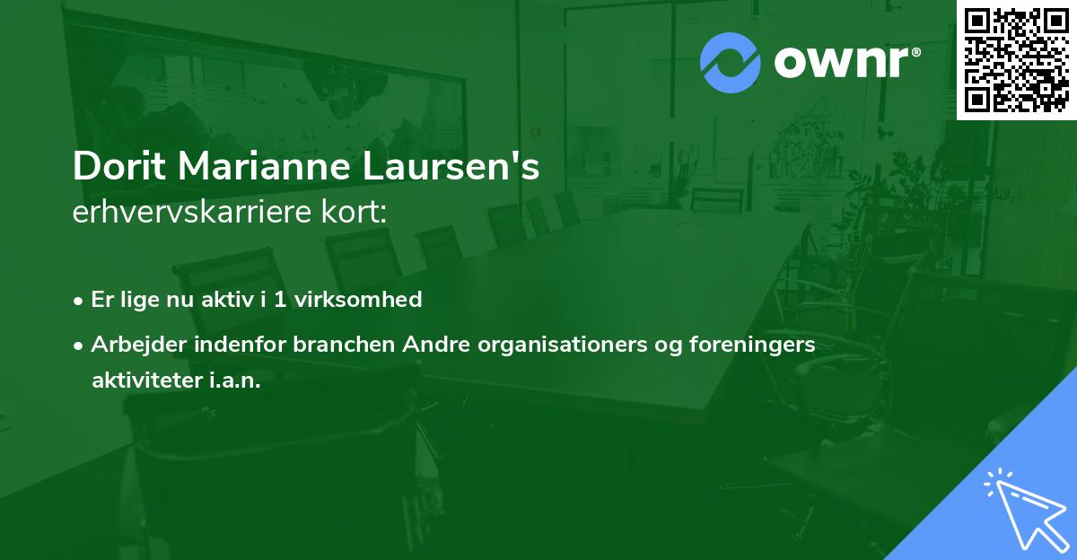 Dorit Marianne Laursen's erhvervskarriere kort