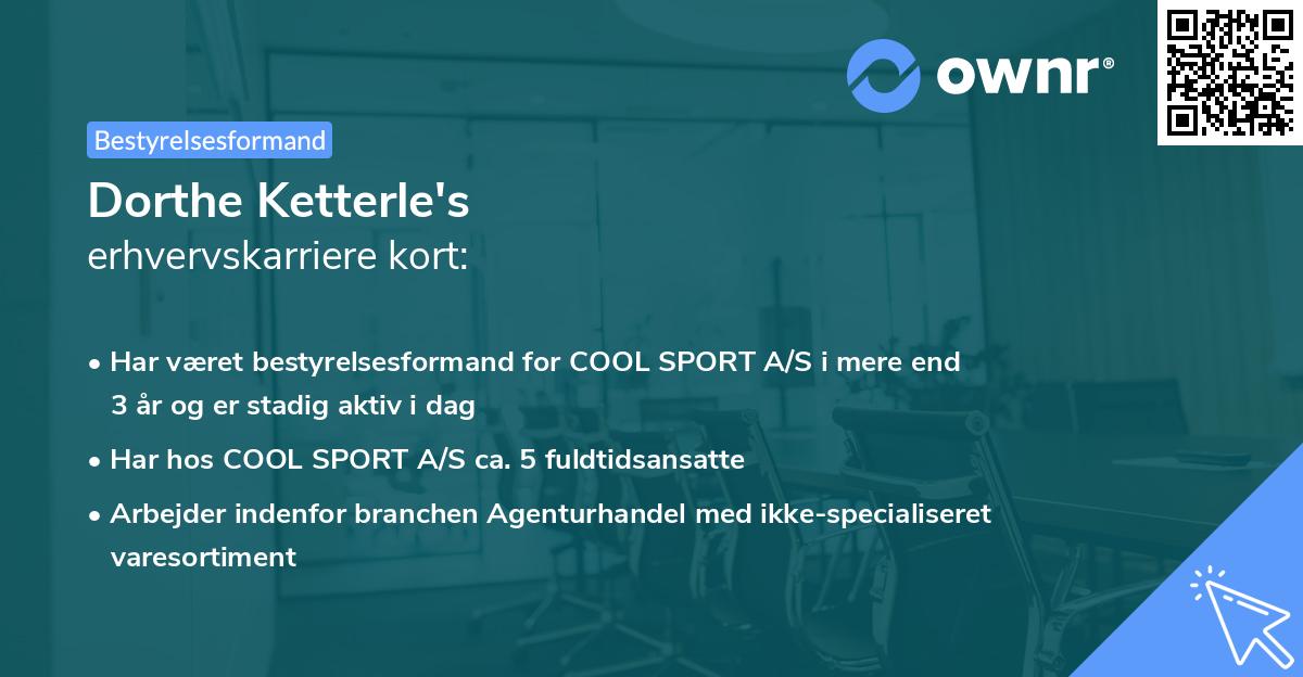 Dorthe Ketterle's erhvervskarriere kort