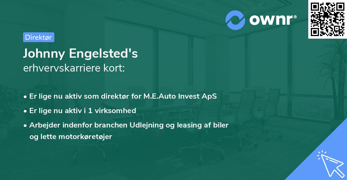 Johnny Engelsted's erhvervskarriere kort