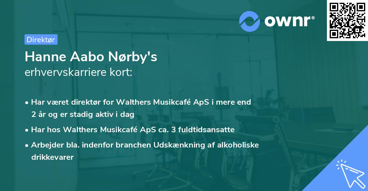 Hanne Aabo Nørby's erhvervskarriere kort