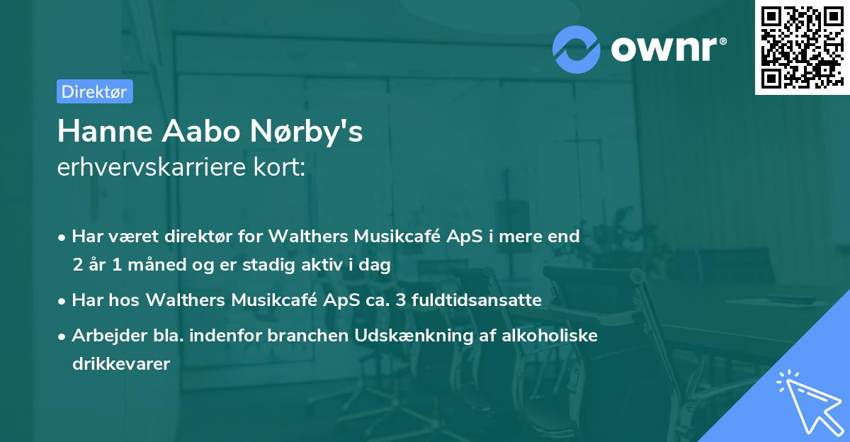 Hanne Aabo Nørby's erhvervskarriere kort